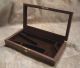 Fine Walnut Wood Display Case - Army/Navy